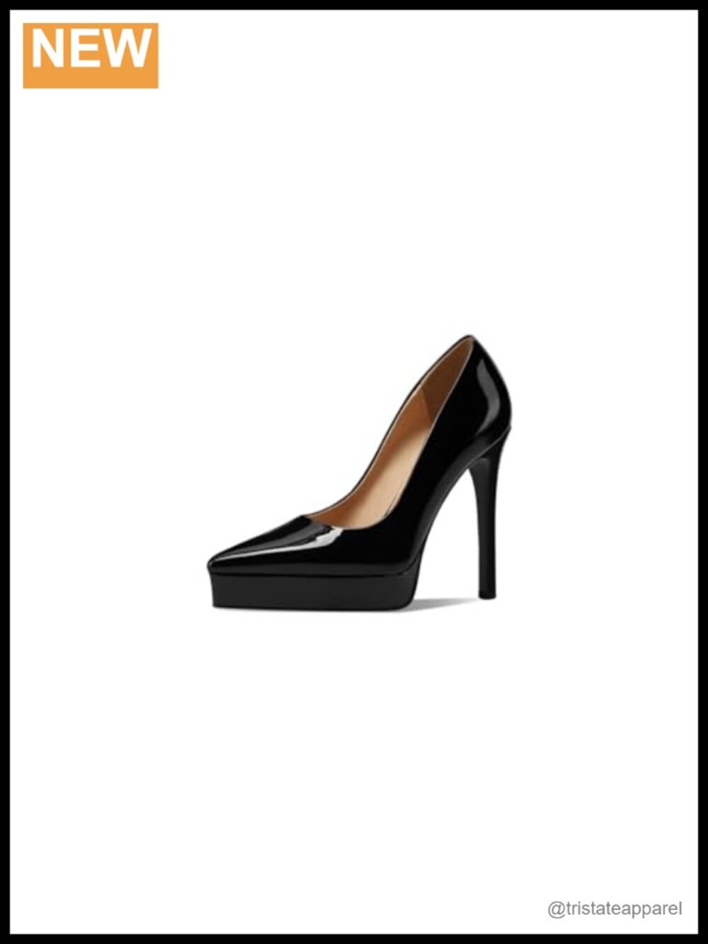 Women's Pointed Toe Platform Stiletto Pumps Faux Leather Heels